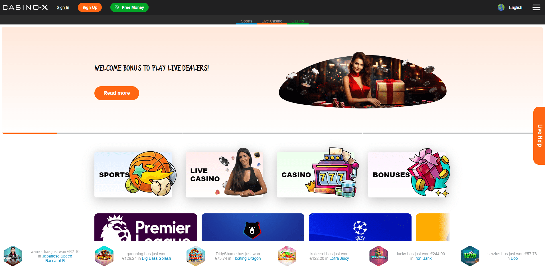 Website Casino Casino-X