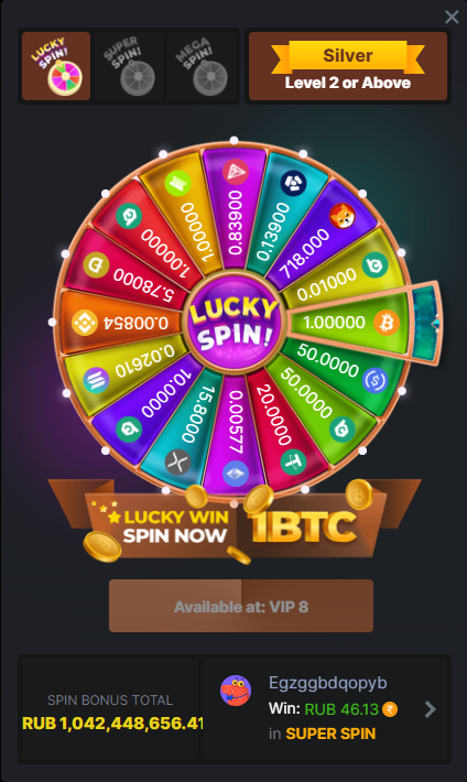 bcgame lucky spin