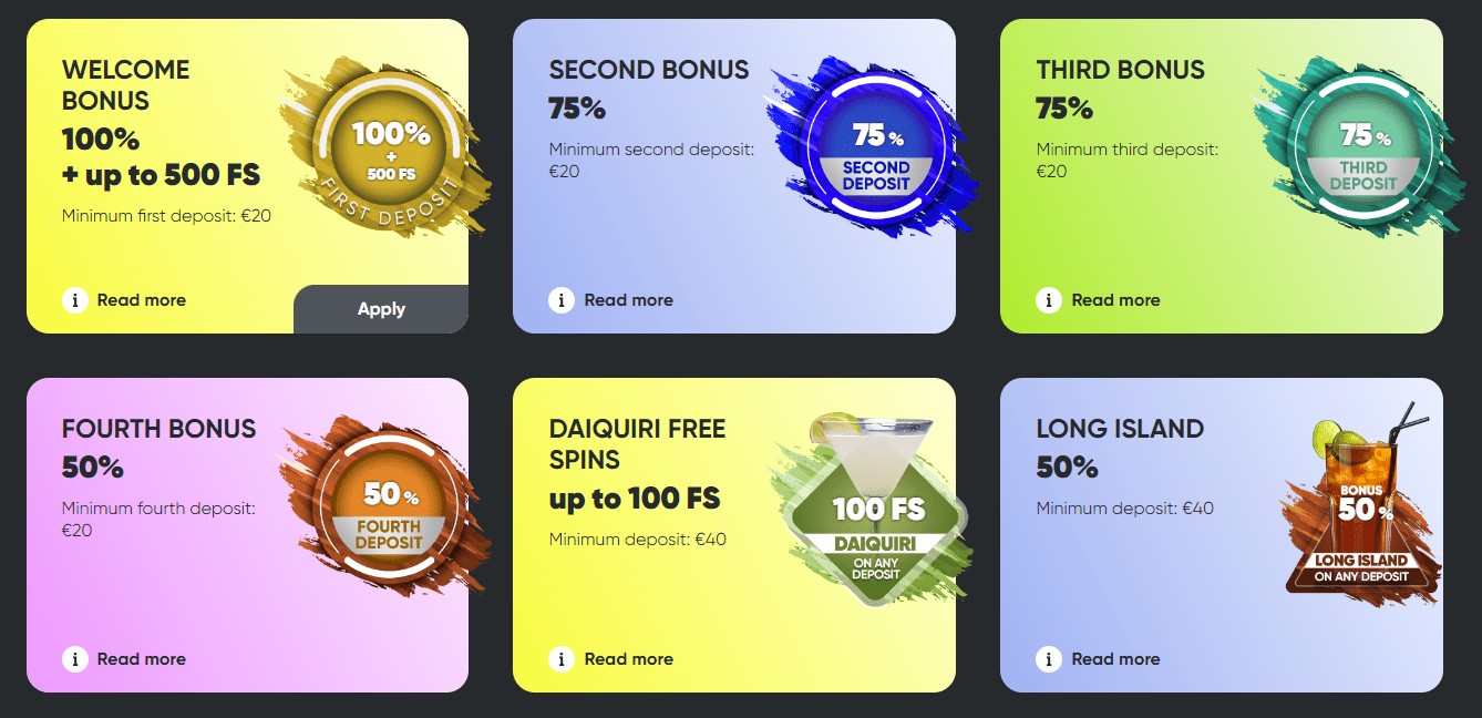 Bonuses and Promo Codes Fresh