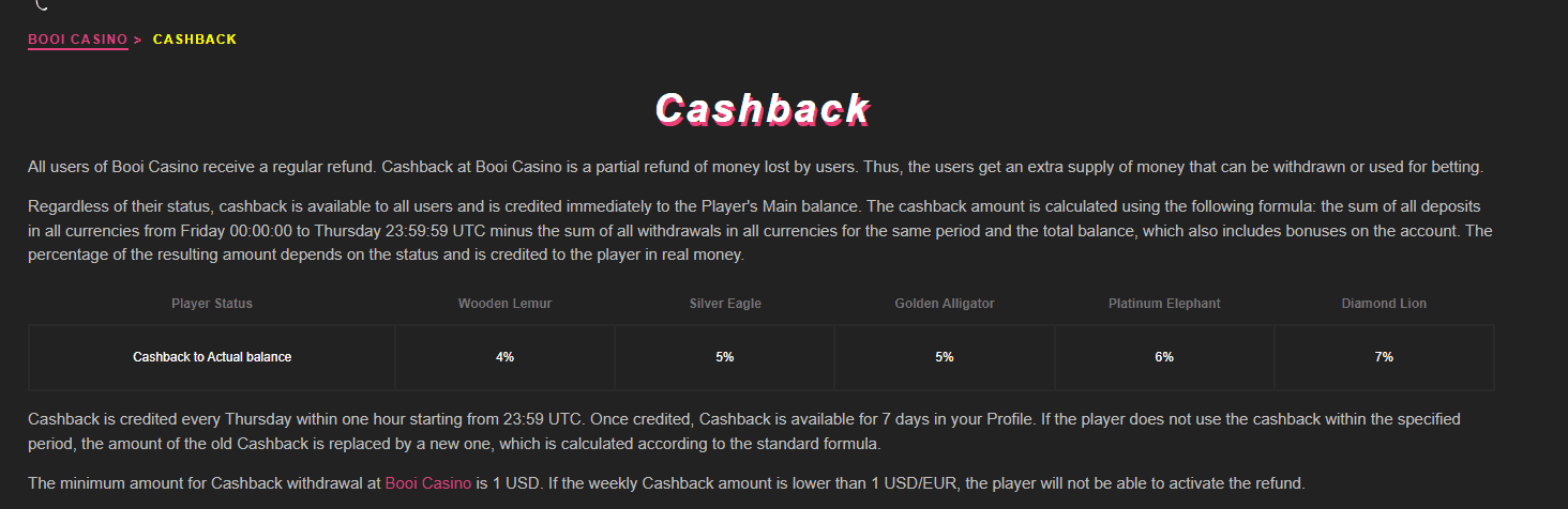 Cashback BOOI