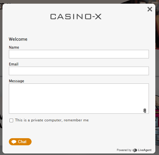 Contacts and Support Service Casino-X