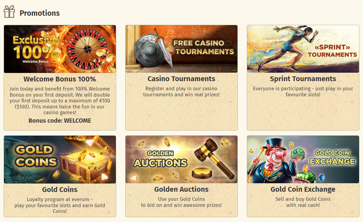 Free Spins and Promo Codes EVERUM