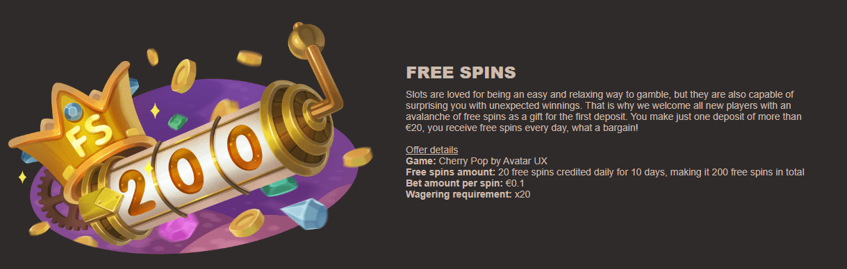 Free Spins JoyCasino