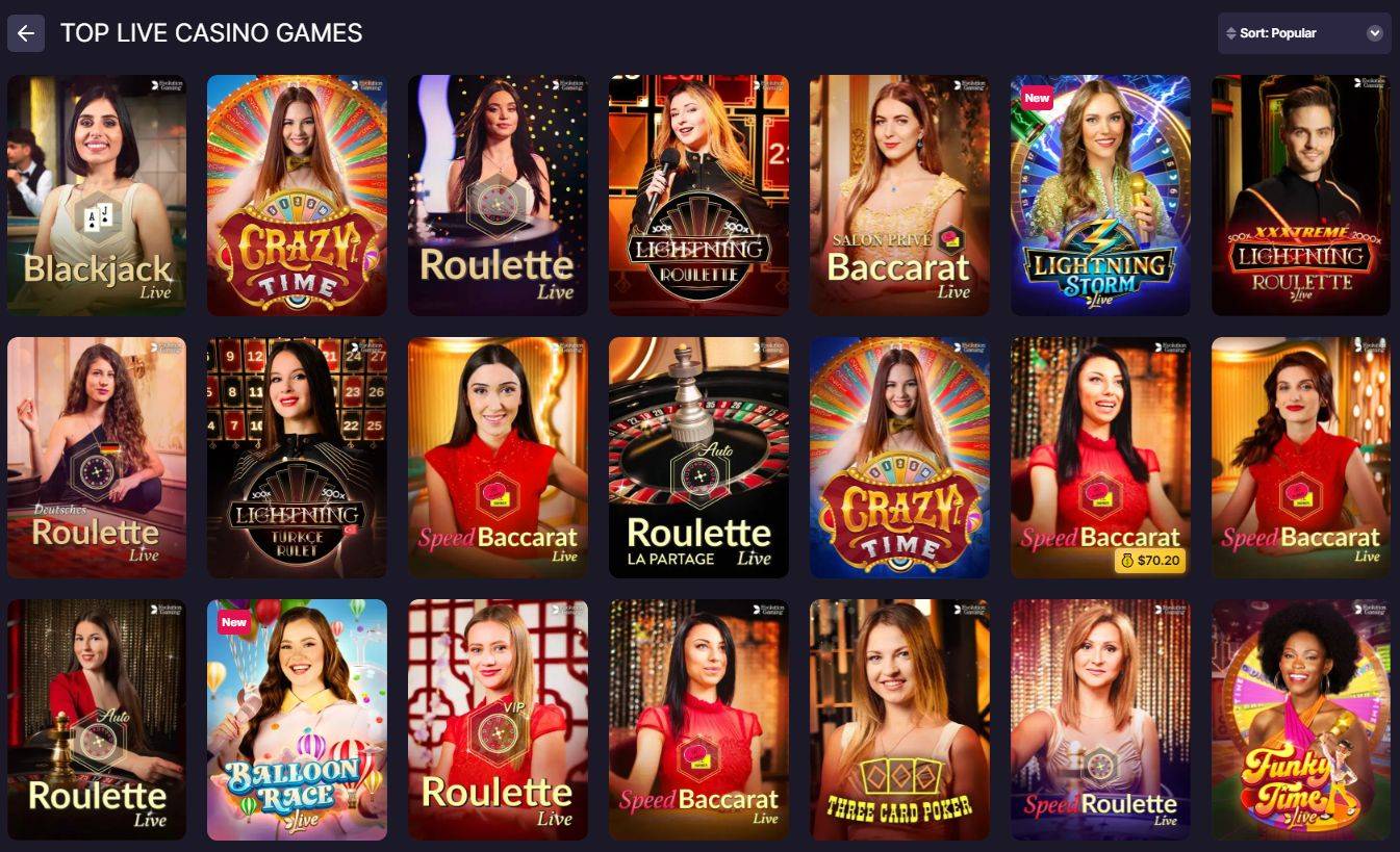 Live Dealer Games BitStarz