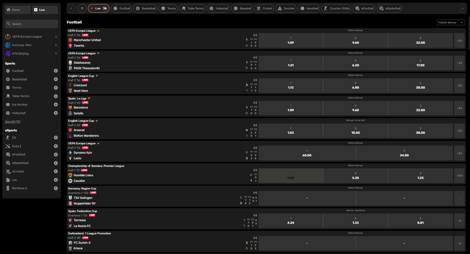 Live Sport Betting Fairspin