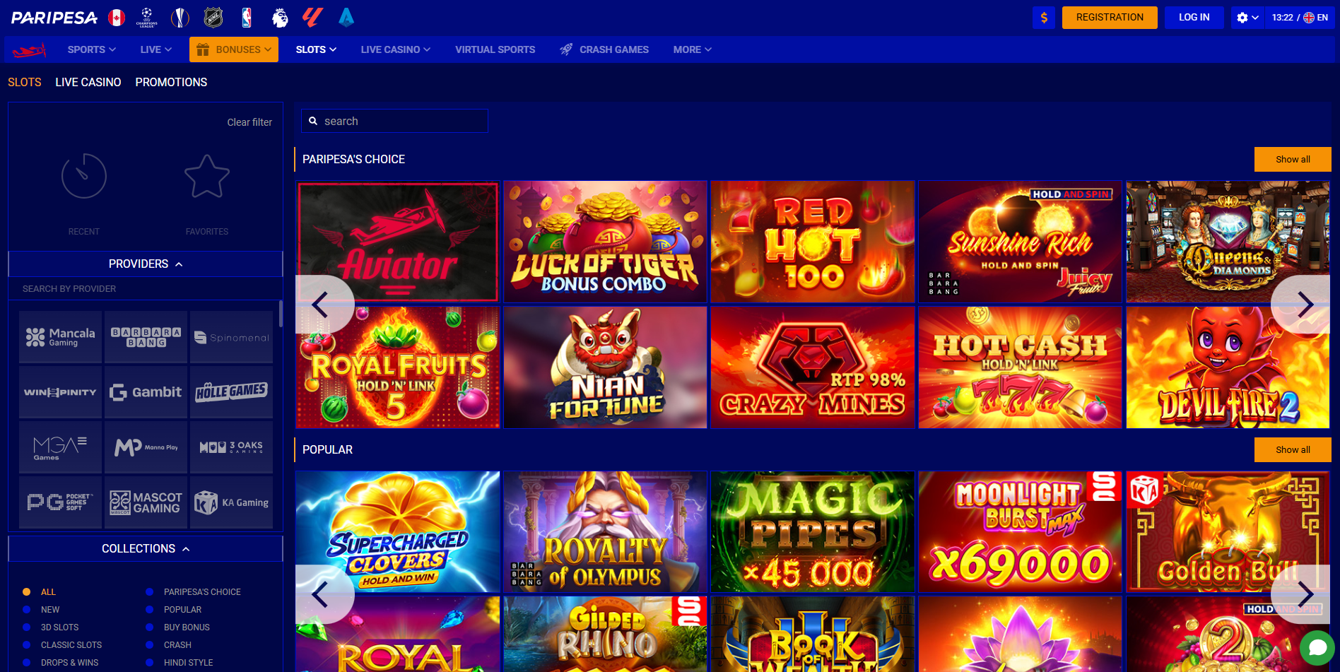 Online Casino Paripesa