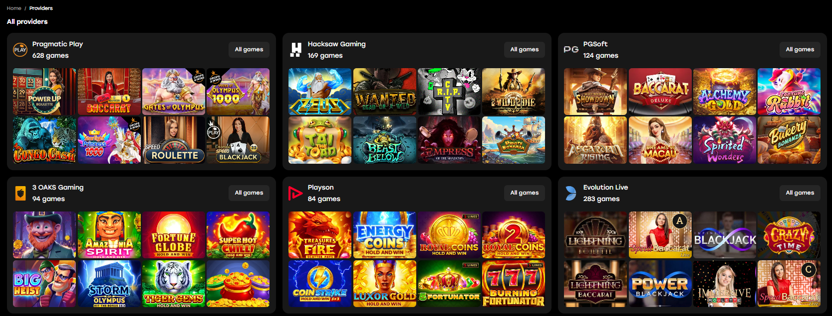 Video Slots, Blackjack, Roulette, Baccarat, Poker Fairspin