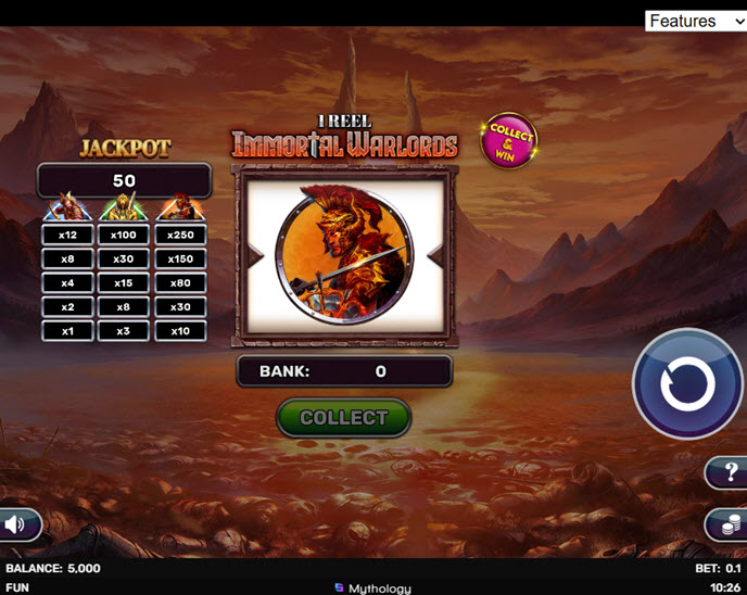 1 reel - immortal warlords