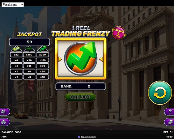 1 reel - trading frenzy