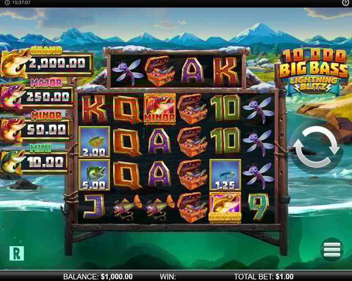 10,000 big bass lightning blitz