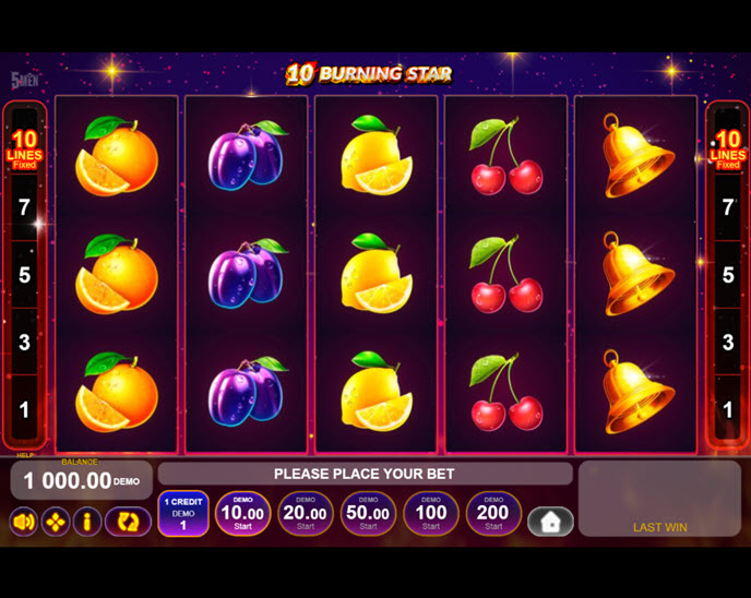 10 burning star