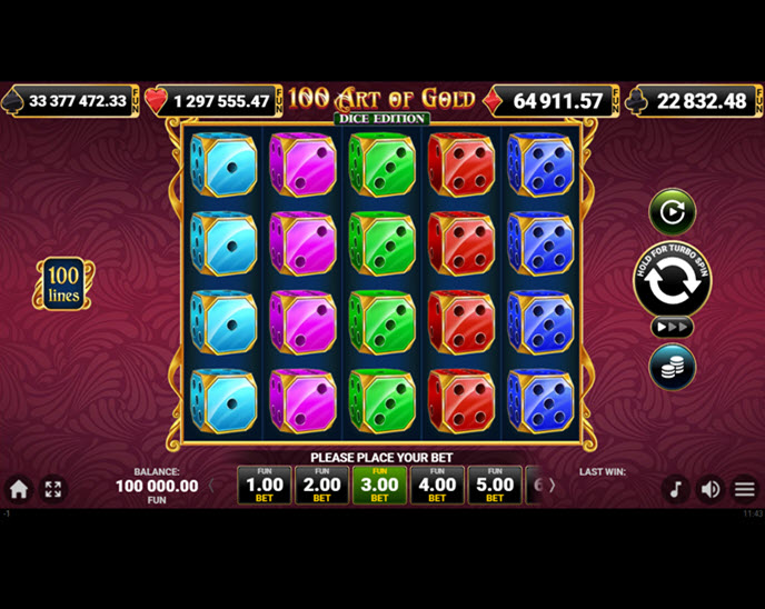 100 art of gold dice edition