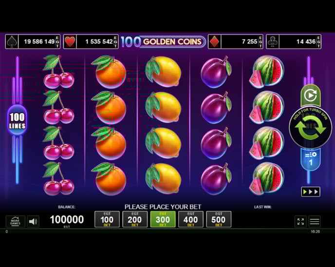 100 golden coins