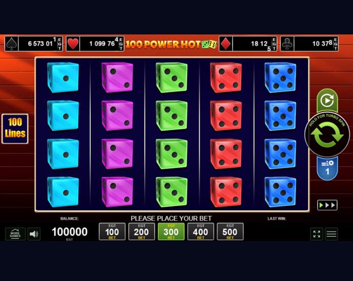 100 power hot dice