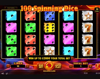 100 spinning dice