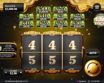 10x Minimum Big Bucks