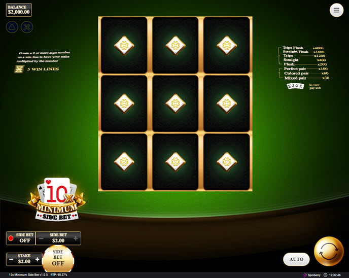 10x minimum side bet