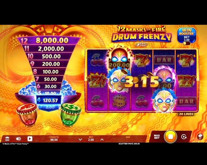 12 masks of fire drum frenzy