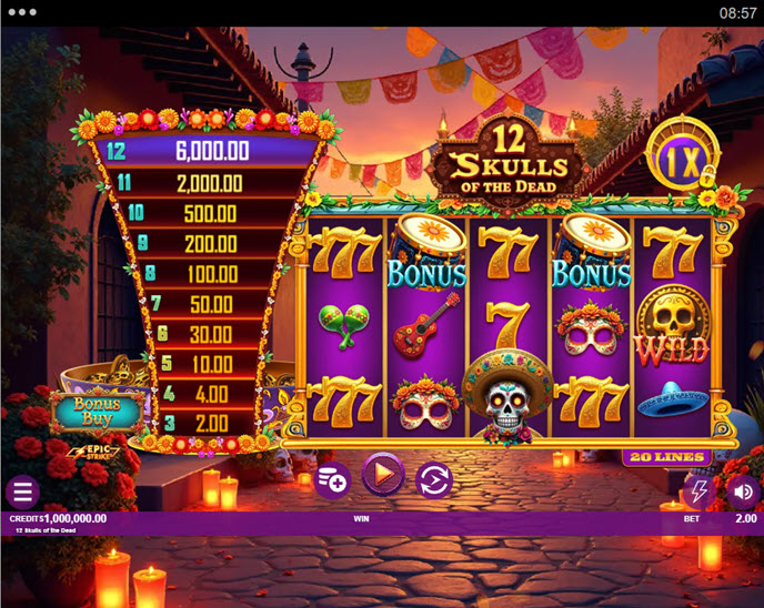 12 skulls of the dead