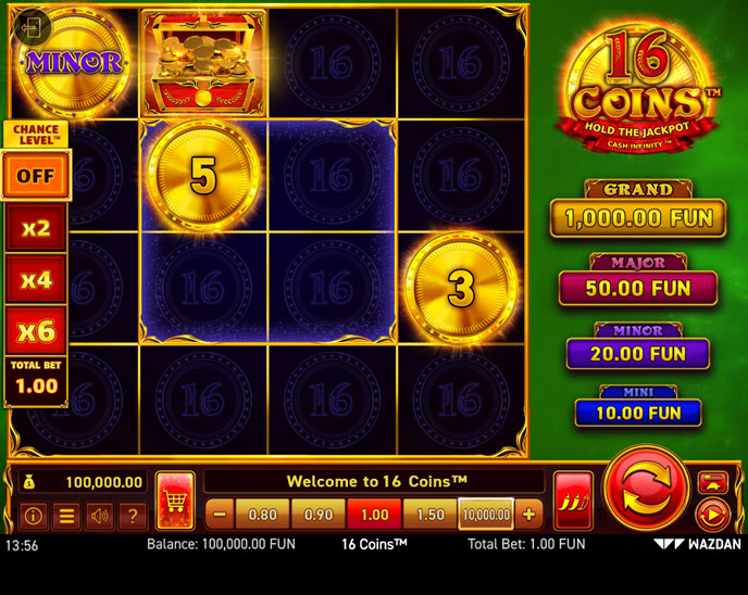 16 coins