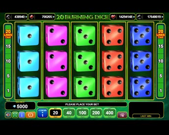 20 burning dice