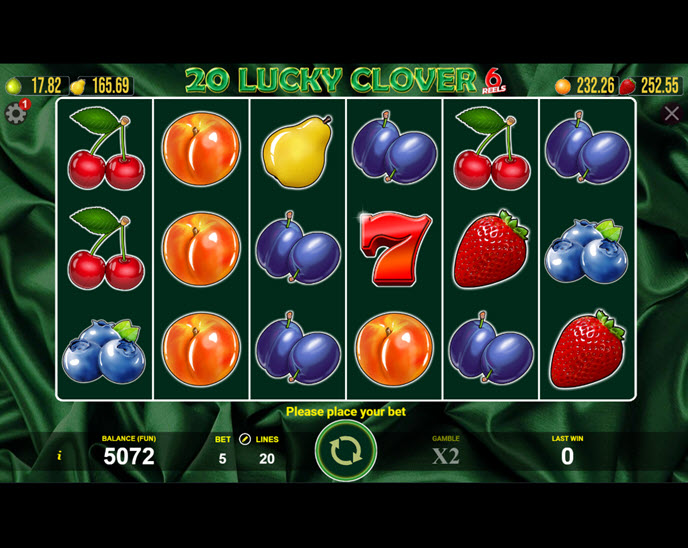 20 lucky clover 6 reels