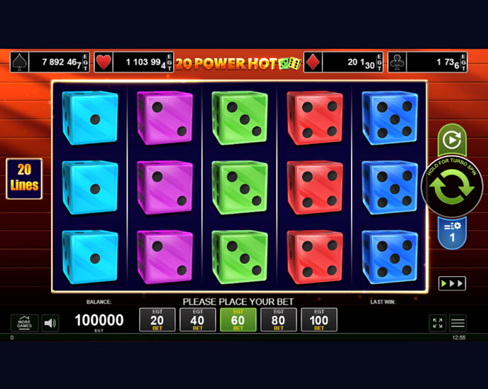 20 power hot dice