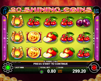 20 shining coins