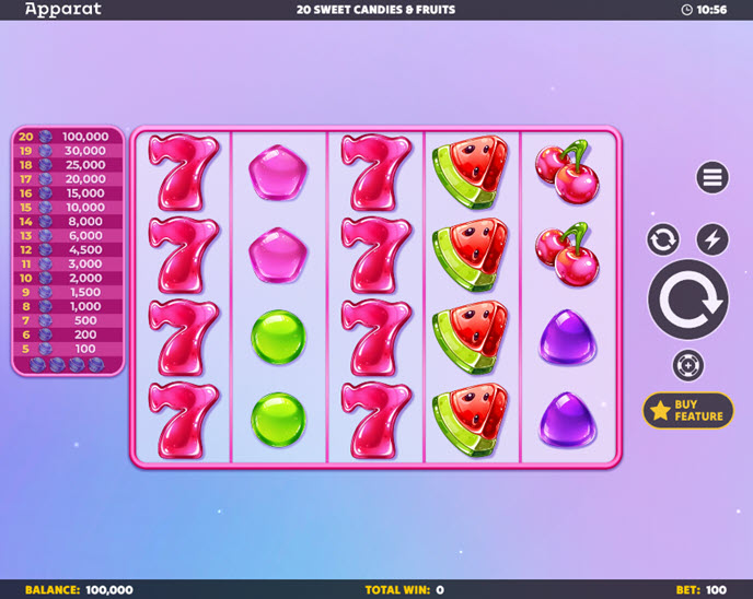 20 sweet candies & fruits