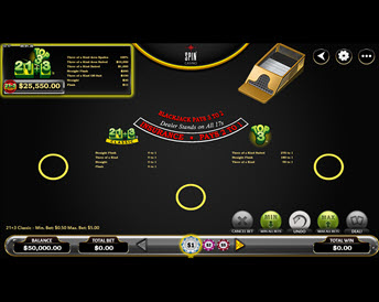21+3 progressive blackjack