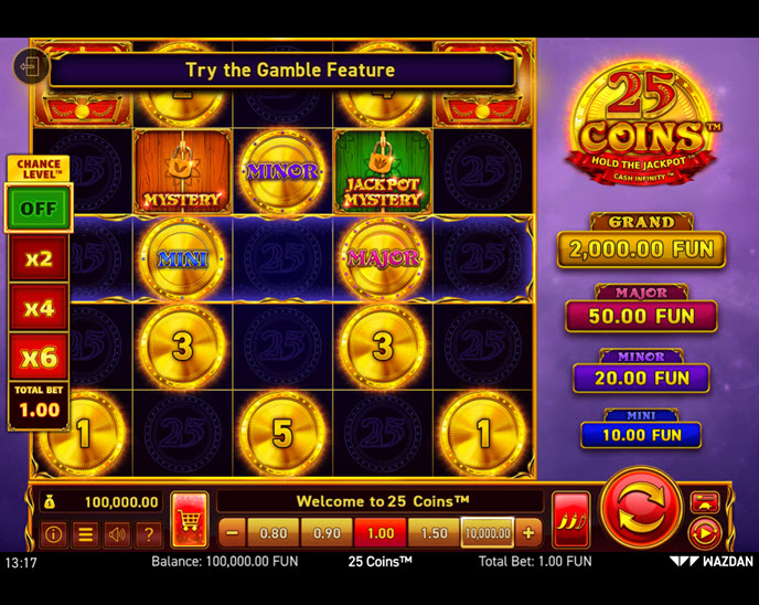 25 coins