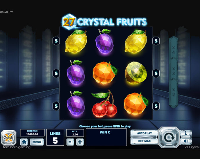 27 crystal fruits