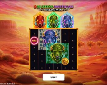 3 Blazing Buffalos: Hold & Win