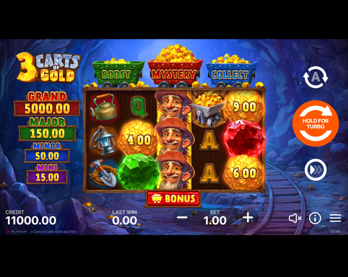 3 carts of gold: hold and win
