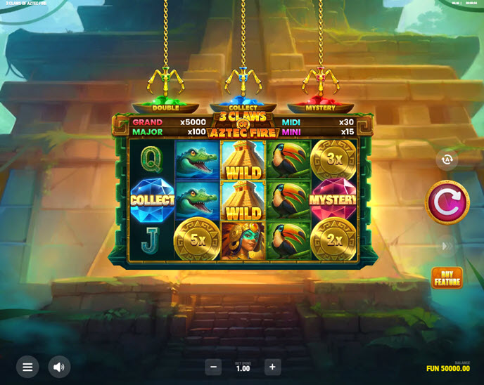 3 claws of aztec fire: hold & win