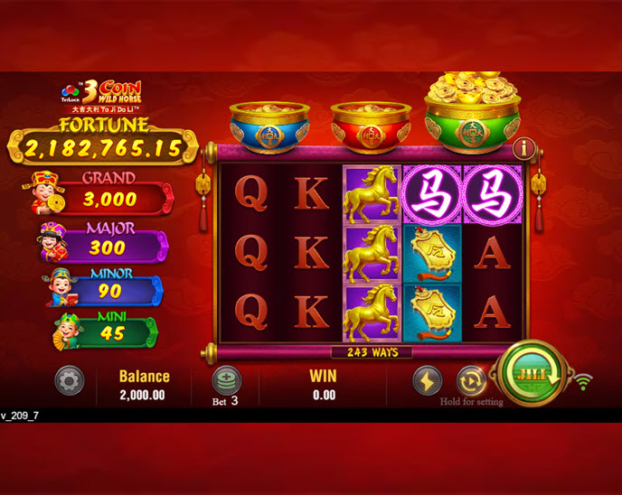 3 coin wild horse
