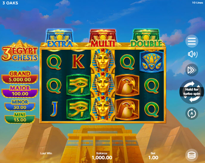 3 egypt chests