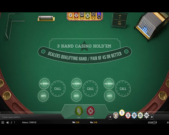 3 hand casino hold’em (play’n’go)