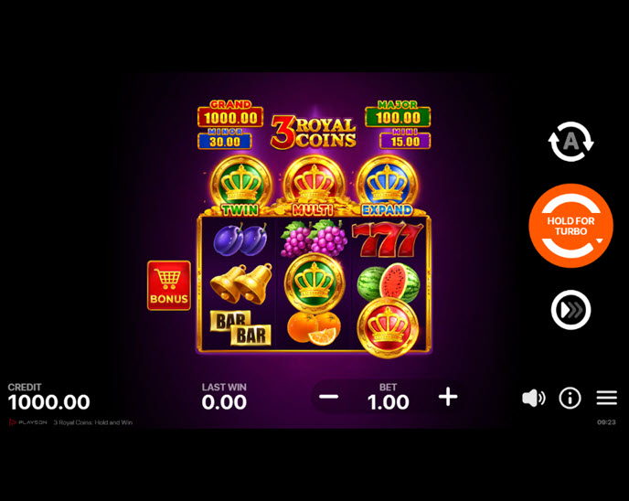 3 royal coins: hold and win
