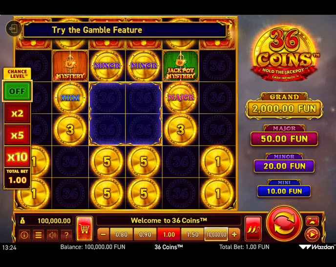 36 coins