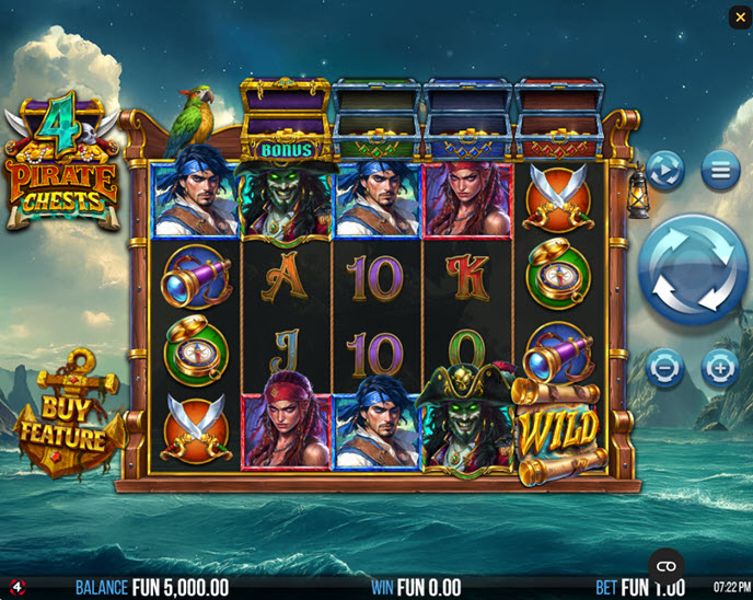 4 pirate chests