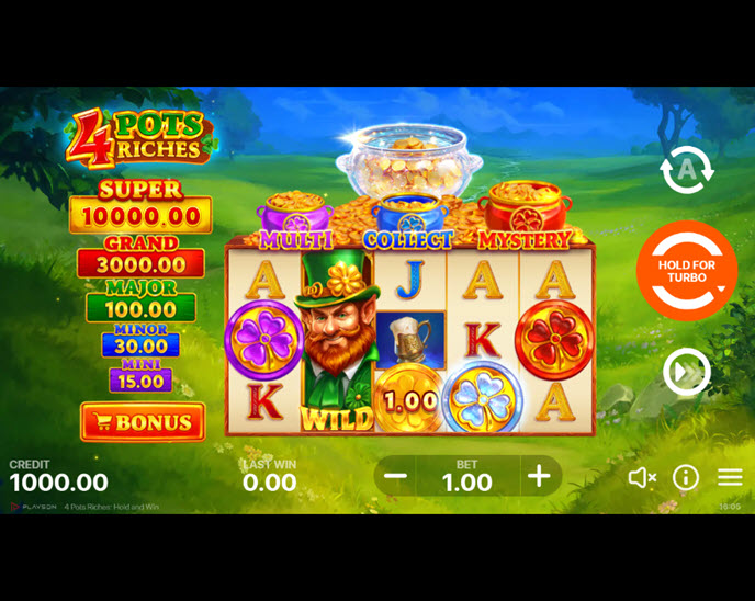 4 pots riches: hold and win