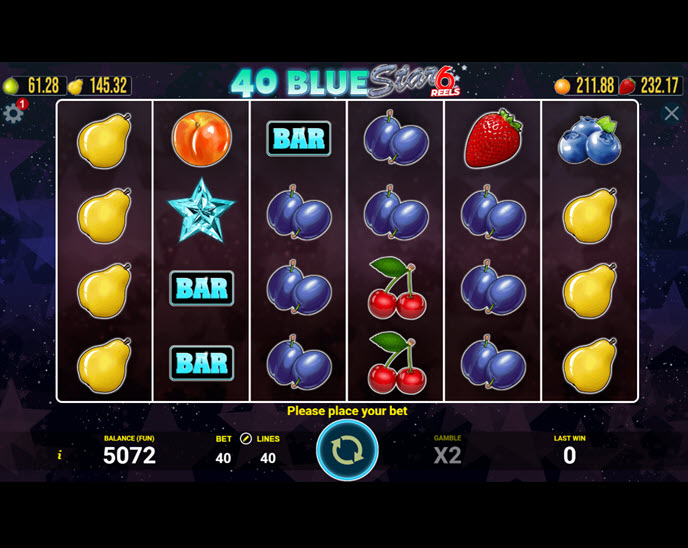 40 blue star 6 reels