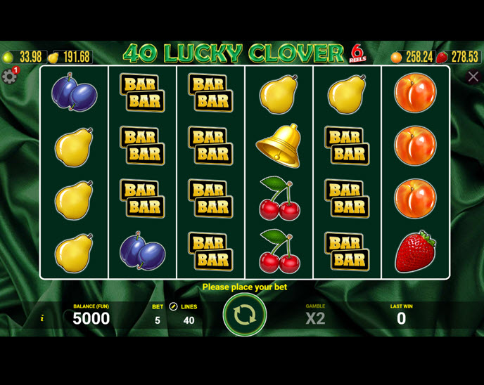 40 lucky clover 6 reels