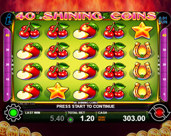 40 shining coins
