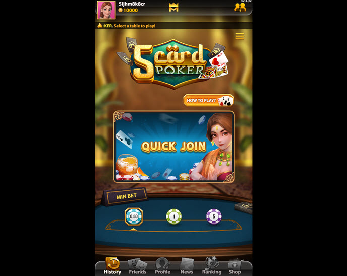 5 card poker