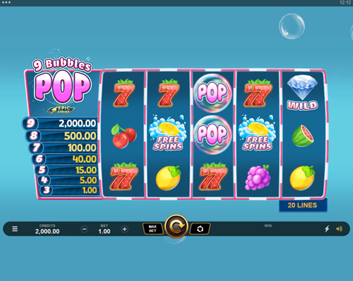 9 bubbles pop