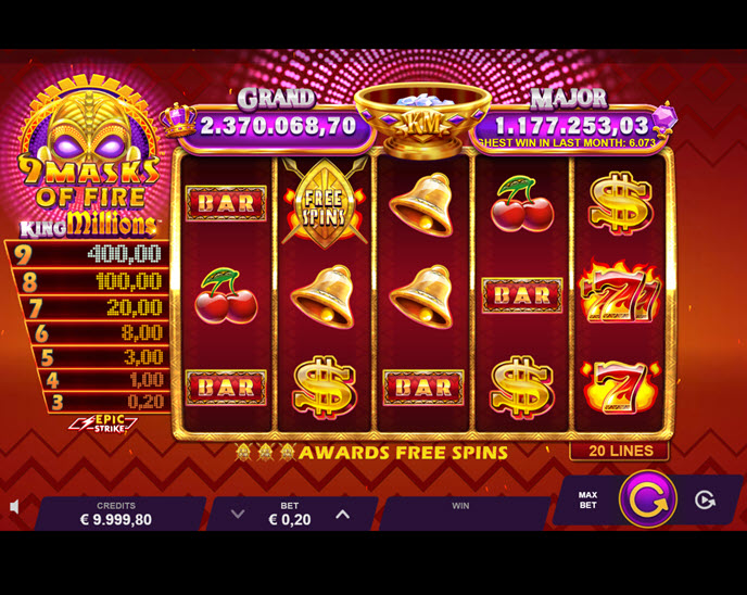 9 masks of fire king millions