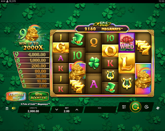 9 pots of gold megaways