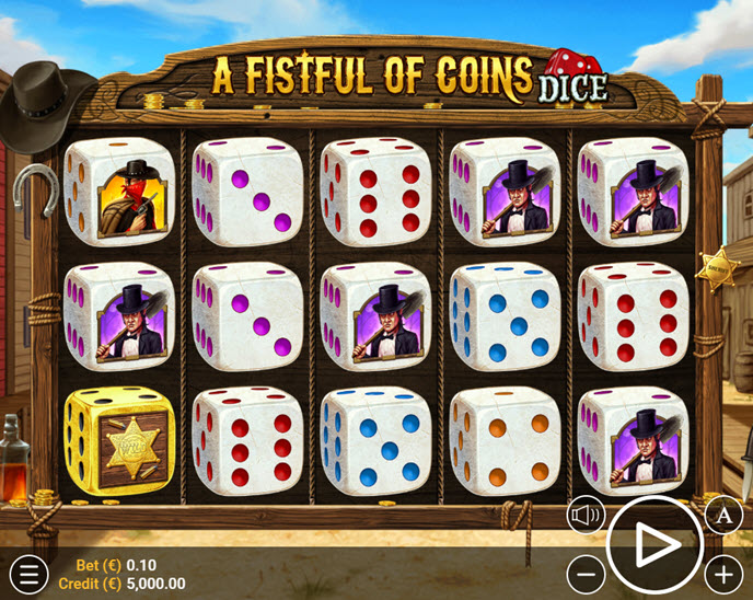 a fistful of coins dice